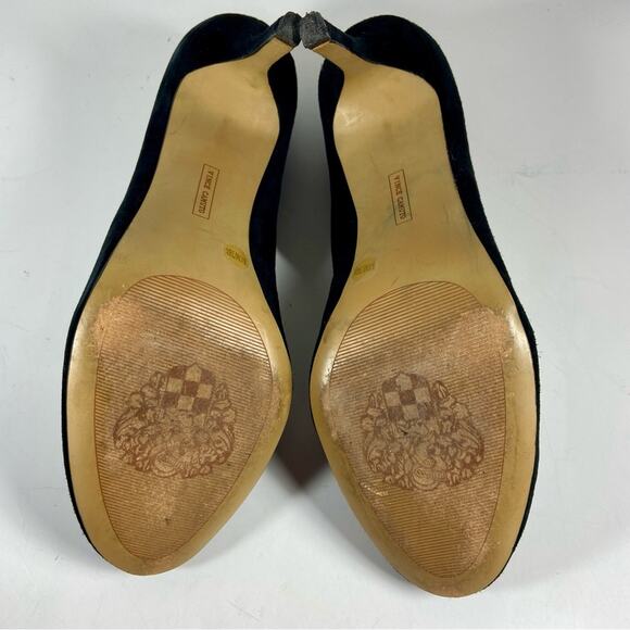 Vince Camuto Dark Suede Heels - Picture 9 of 10